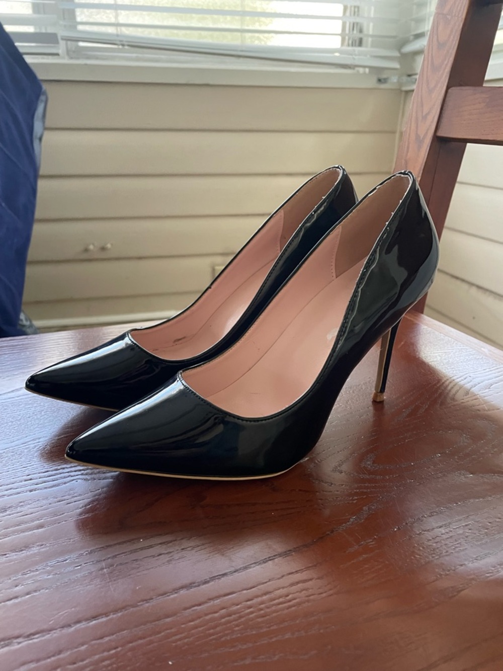 Classic Black Patent Pointed-Toe Stiletto Pumps